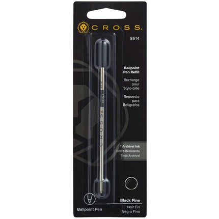 Cross Refill - Black Archival Ink Fine Size Point for Standard Ballpoint Pen | 8514 ,