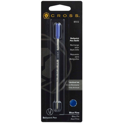 Cross Refill - Blue Archival Ink Fine Size Point for Standard Ballpoint Pen | 8512 ,