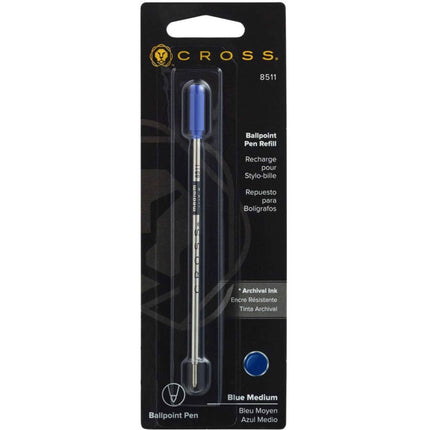 Cross Refill - Blue Archival Ink Medium Point for Standard Ballpoint Pen | 8511 ,