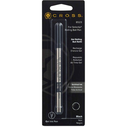 Cross Refill - Selectip Medium Size Point Gel Rollerball Pen Black Ink, 0.7mm | 8523 ,