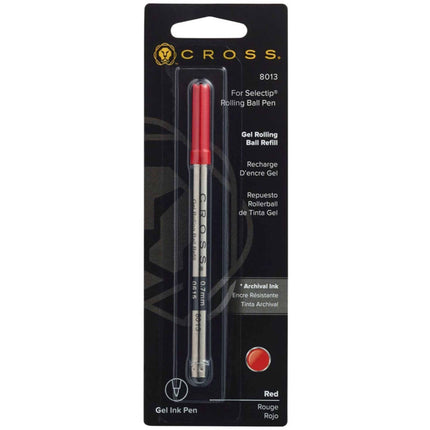 Cross Refill - Selectip Red Ink Medium Point Authentic Gel Rolling Ball Pen | 8013 ,