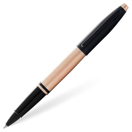 Cross Rollerball Pen - Calais Brushed Rose Gold and Black Lacquer | AT0115-27 ,
