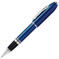 Cross Rollerball Pen - Peerless Translucent Quartz Blue Engraved Lacquer | AT0705-14 ,