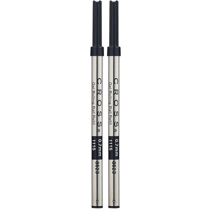Cross Rollerball Pen Refill - Selectip Black Gel 0.7 mm, Pack of 2 | 8523-2 ,