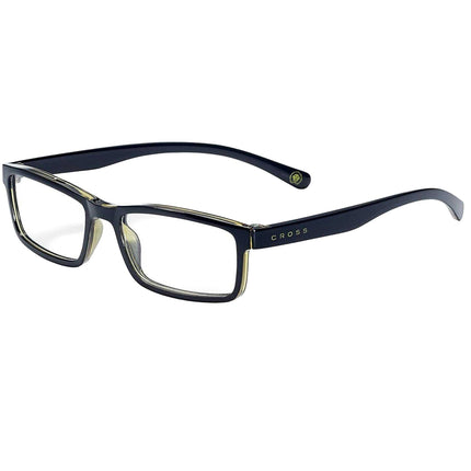 Cross Unisex Reading Glasses - Stanford Black Rectangular Frame, +1.00 | RD0190-1A ,