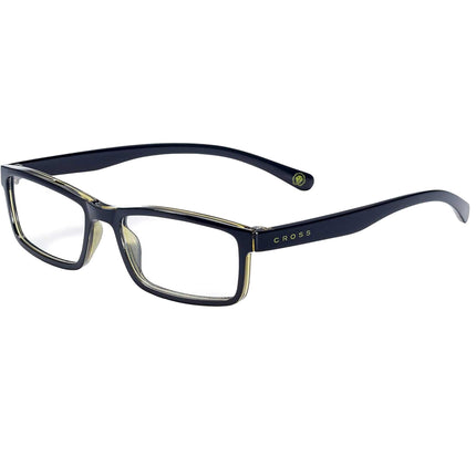 Cross Unisex Reading Glasses - Stanford Black Rectangular Frame, +2.00 | RD0190-1E ,