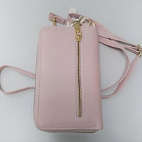 CRX-PNK-1 Ladies Light Pink Crossbody Cell Phone Wallet ,