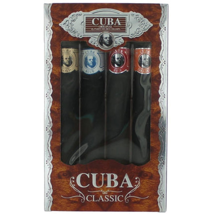 Cuba Men's Perfume Gift Set - Classic Masculine Fragrance Eau de Toilette, 4 Piece ,