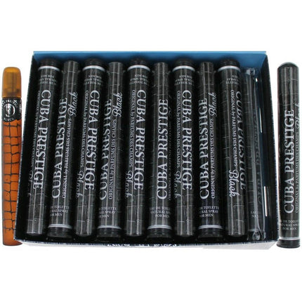 Cuba Prestige Black by Cuba, 1.17 oz Eau de Toilette Spray for Men. Pack of 20 ,
