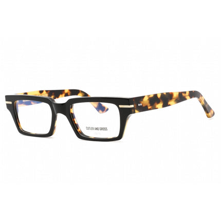 Cutler And Gross Men's Eyeglasses - Black Camo Rectangular Clear Lens | CGOP1363 003 ,