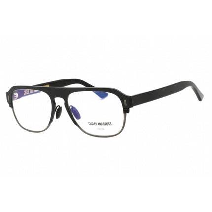 Cutler And Gross Men's Eyeglasses - Black/Titanium Frame Clear Lens | CGOP136555 001 ,