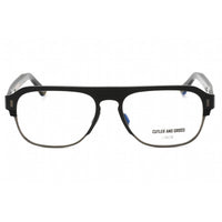 Cutler And Gross Men's Eyeglasses - Black/Titanium Frame Clear Lens | CGOP136555 001 ,