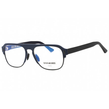 Cutler And Gross Men's Eyeglasses - Blue/Gunmetal Rectangular Frame | CGOP136555 004 ,