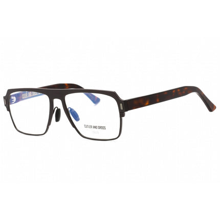 Cutler And Gross Men's Eyeglasses - Brown/Titanium Frame Clear Lens | CGOP136457 002 ,