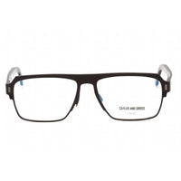 Cutler And Gross Men's Eyeglasses - Brown/Titanium Frame Clear Lens | CGOP136457 002 ,