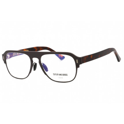 Cutler And Gross Men's Eyeglasses - Brown/Titanium Frame Clear Lens | CGOP136555 002 ,