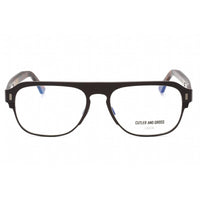 Cutler And Gross Men's Eyeglasses - Brown/Titanium Frame Clear Lens | CGOP136555 002 ,