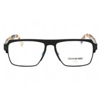 Cutler And Gross Men's Eyeglasses - Matte Black Rectangular Frame | CGOP136457 003 ,