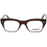 Cutler And Gross Men's Eyeglasses - Red/Brown Square Plastic Full Rim | CG0772 002 ,