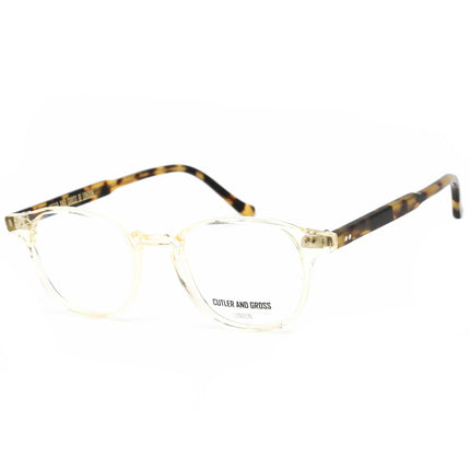 Cutler And Gross Men's Eyeglasses - Yellow Round Frame Clear Demo Lens | CG1312 003 ,