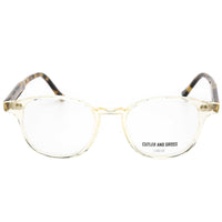 Cutler And Gross Men's Eyeglasses - Yellow Round Frame Clear Demo Lens | CG1312 003 ,