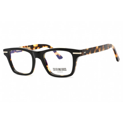 Cutler And Gross Unisex Eyeglasses - Black Camouflage Rectangular Frame | CG1337 006 ,