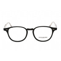 Cutler And Gross Unisex Eyeglasses - Black Rectangular Frame Clear Lens | CG1312V2 002 ,