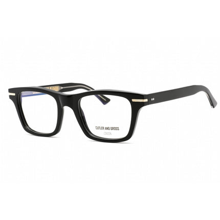 Cutler And Gross Unisex Eyeglasses - Black Rectangular Frame Clear Lens | CG1337 004 ,