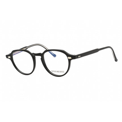 Cutler And Gross Unisex Eyeglasses - Black Round Shape Frame Clear Lens | CG1313 003 ,
