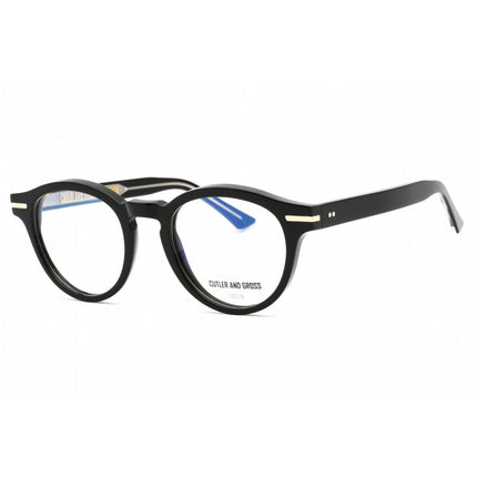 Cutler And Gross Unisex Eyeglasses - Black Round Shape Frame Clear Lens | CG1338 004 ,
