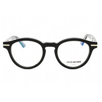 Cutler And Gross Unisex Eyeglasses - Black Round Shape Frame Clear Lens | CG1338 004 ,