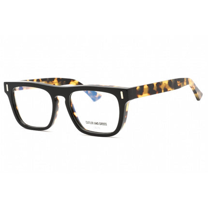 Cutler And Gross Unisex Eyeglasses - Black/Camo Acetate Frame Clear Lens | CG1320 003 ,