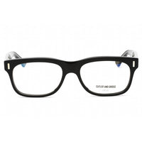 Cutler And Gross Unisex Eyeglasses - Black/Crystal Frame Clear Lens | CGOP136258 001 ,