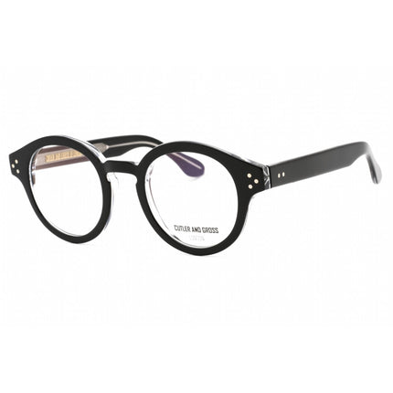 Cutler And Gross Unisex Eyeglasses - Black/Crystal Round Shape Frame | CG1291V2 001 ,