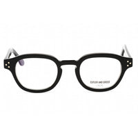 Cutler And Gross Unisex Eyeglasses - Black/Grey Round Frame Clear Lens | CG1290V2 002 ,