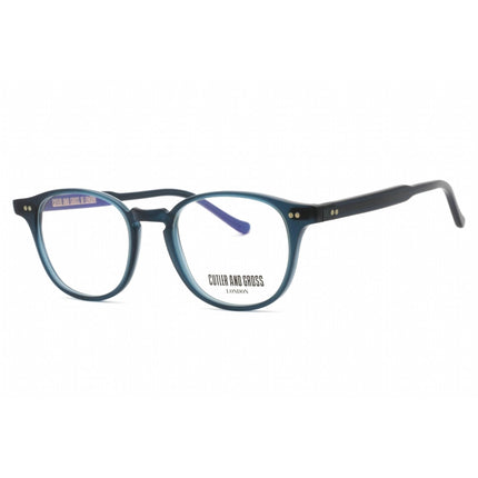 Cutler And Gross Unisex Eyeglasses - Blue Rectangular Frame Clear Lens | CG1312V2 004 ,