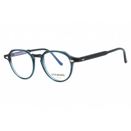 Cutler And Gross Unisex Eyeglasses - Blue Round Shape Frame Clear Lens | CG1313V2 004 ,