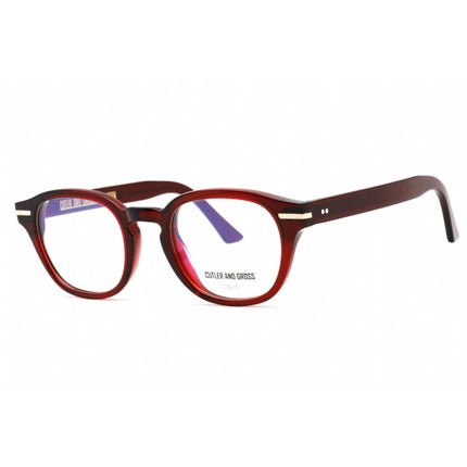 Cutler And Gross Unisex Eyeglasses - Bordeaux Red Frame Clear Demo Lens | CG1356 007 ,