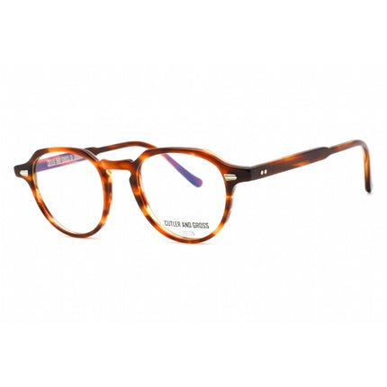 Cutler And Gross Unisex Eyeglasses - Brown Round Shape Frame Clear Lens | CG1313 005 ,