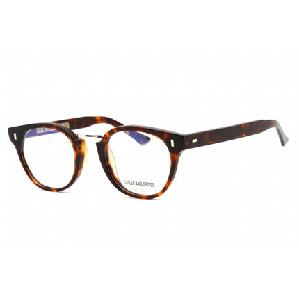 Cutler And Gross Unisex Eyeglasses - Dark Turtle Rectangular Clear Lens | CG1336 006 ,