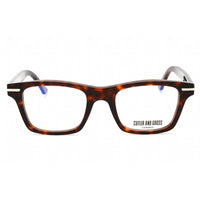 Cutler And Gross Unisex Eyeglasses - Dark Turtle Rectangular Clear Lens | CG1337 005 ,