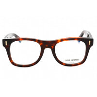 Cutler And Gross Unisex Eyeglasses - Dark Turtle Rectangular Clear Lens | CG1339 006 ,