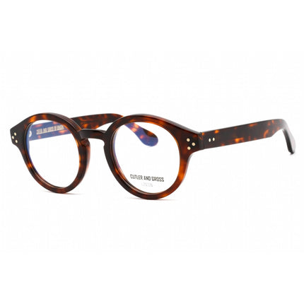 Cutler And Gross Unisex Eyeglasses - Dark Turtle Round Frame Clear Lens | CG1291V2 002 ,