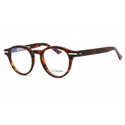 Cutler And Gross Unisex Eyeglasses - Full Rim Tortoise Acetate Round | CG1338 005 ,