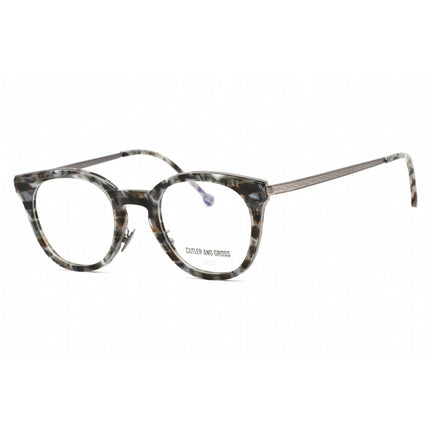 Cutler And Gross Unisex Eyeglasses - Grey/Gunmetal Cat Eye Shape Frame | CG1275 001 ,