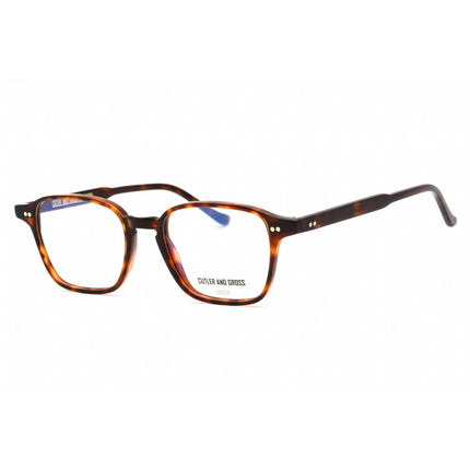 Cutler And Gross Unisex Eyeglasses - Havana Acetate Frame Clear Lens | CGOP136051 002 ,