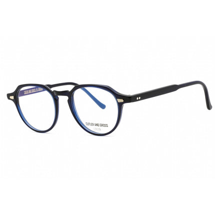 Cutler And Gross Unisex Eyeglasses - Navy Round Shape Frame Clear Lens | CG1313V2 003 ,