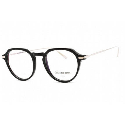 Cutler And Gross Unisex Eyeglasses - Silver/Black/Metallic Round Frame | CG1302 002 ,