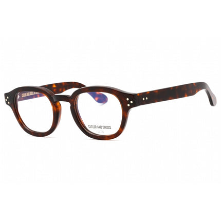 Cutler And Gross Unisex Eyeglasses - Tortoiseshell/Brown Round Frame | CG1290V2 001 ,