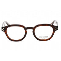 Cutler And Gross Unisex Eyeglasses - Tortoiseshell/Brown Round Frame | CG1290V2 001 ,